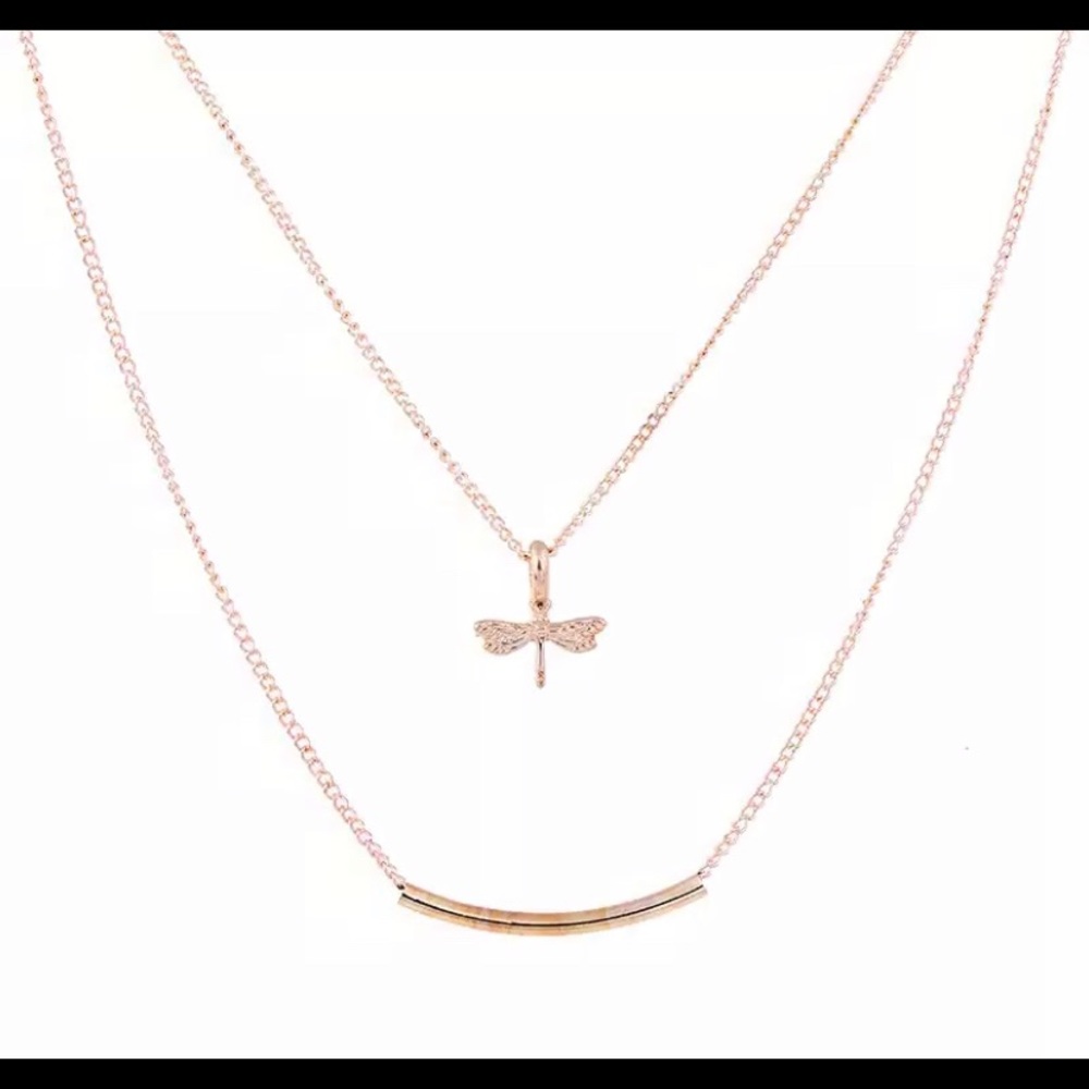 Dragonfly Layered Necklace - Picture 2 of 2